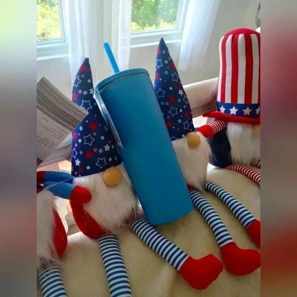 Stainless steel blue lid straw tumbler cup mug coffee tea 24 oz pack womens